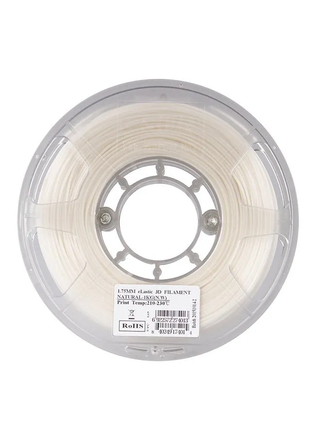 1.75mm Glass Fiber Filled 3D Printer Filament White-1