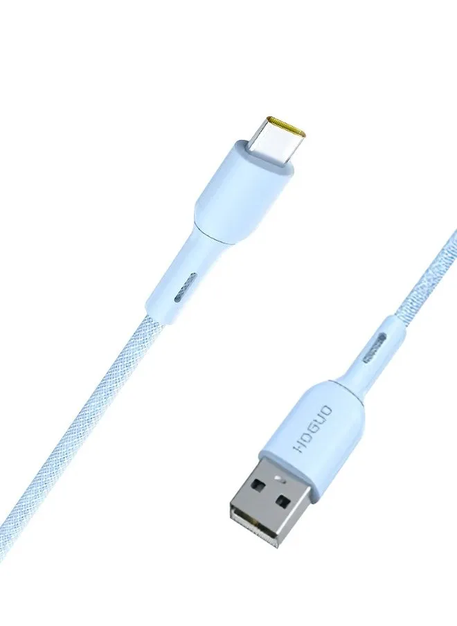 كابل USB Type-C بطول 1 متر ومخرج 5 أمبير لمزامنة البيانات وشحن سريع أزرق-1