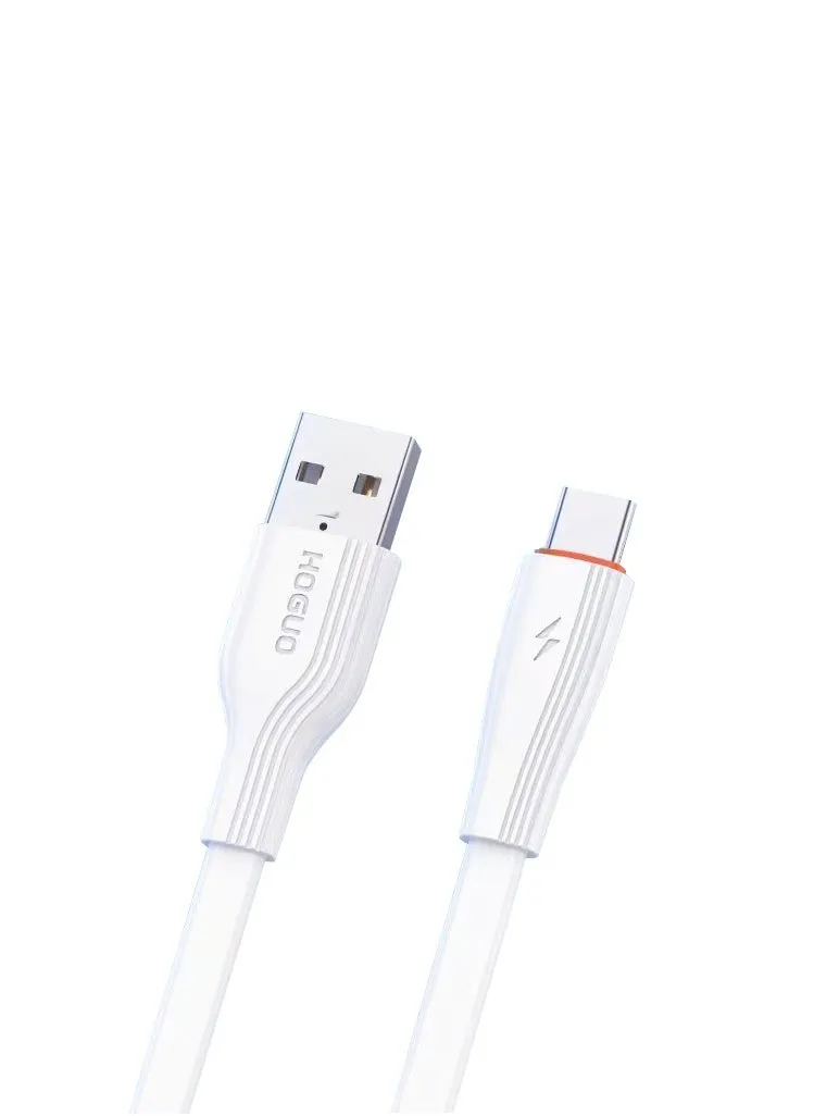 كابل شحن سريع بمدخل USB Type-C طوله 1 متر، قوة خرج 3 أمبير، مزامنة البيانات، اللون الأبيض-1