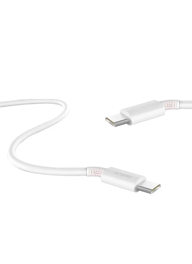 كابل شحن سريع بمدخل USB Type-C طوله 1 متر قوة خرج 5 أمبيرمزامنة البيانات اللون الأبيض-1