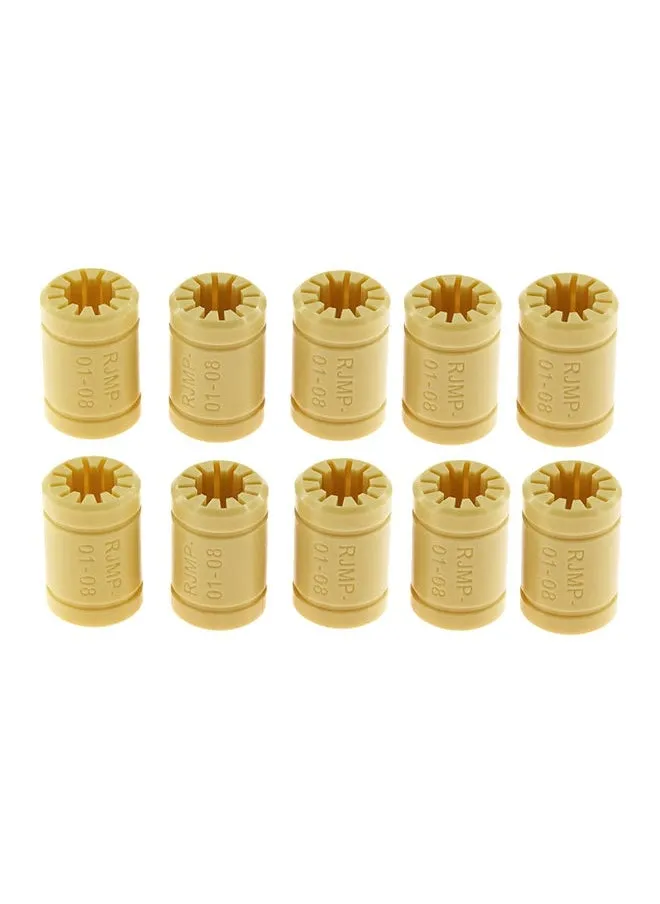 10-Piece Polymer Plastic Bearing For 3D Printer Yellow-1