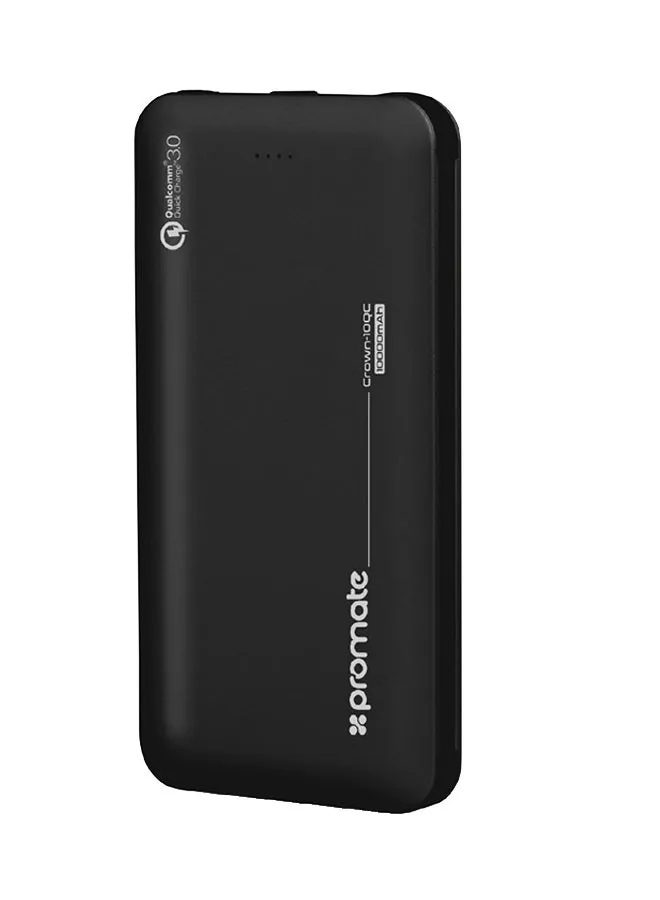 باور بنك طراز Crown-10QC 10000.0 mAh أسود-1