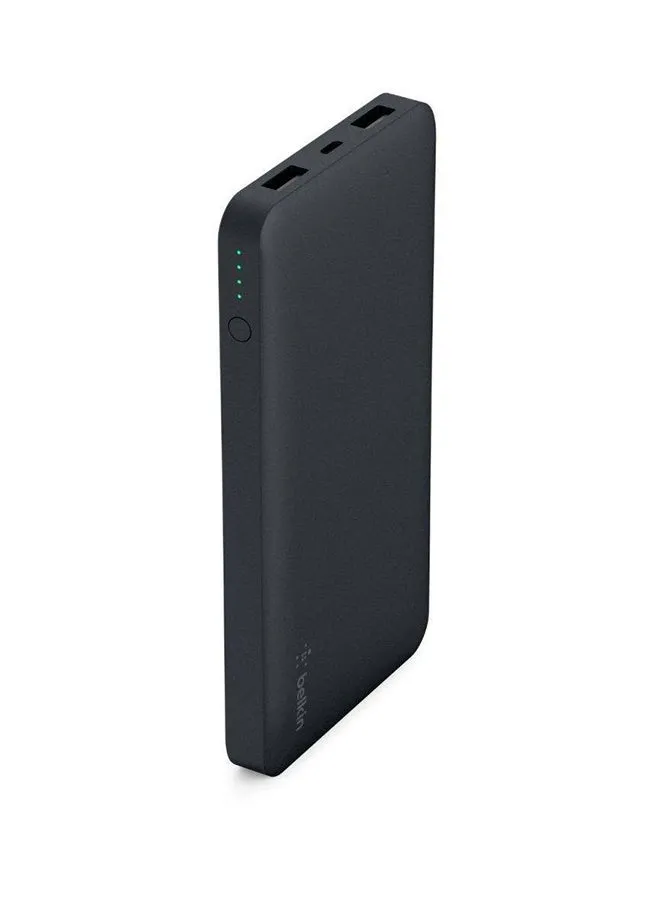 باور بنك مزود بدخل 2.4 أمبير 10000.0 mAh أسود-1