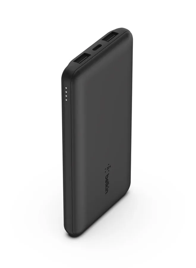 بنك طاقة BoostCharge 3 منافذ 10K مع USB-C 15 وات، USB-A مزدوج، كابل USB-A إلى USB-C بطول 15 سم، مساحة-1