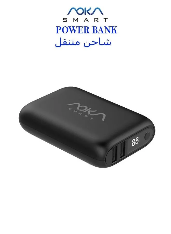 باور بانك 10000 مللي أمبير في الساعة ثنائي USB APB-B003 - أسود-2