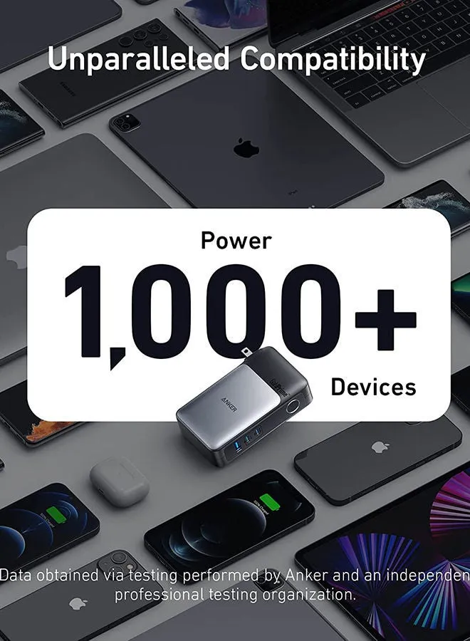 باور بنك 733 وشاحن جداري محمول بسعة 10000 مللي أمبير في الساعة مع منفذ USB-C وقدرة 65 وات أسود-2