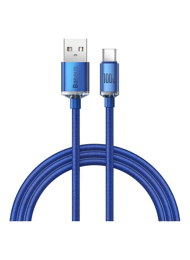 كابل USB-A إلى USB-C شحن سريع 100 واط، كابل من سبائك الألومنيوم من النايلون المضفر من النوع C لـ Pad Air/iPad Pro وSamsung Galaxy S21/S10/S9/Plus وHuawei وXiaomi وغيرها الكثير (1.2 متر)-1