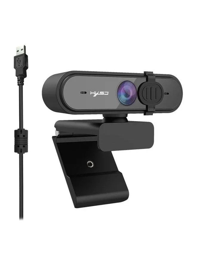 1080P HD Webcam With Built-In Microphone Black-1