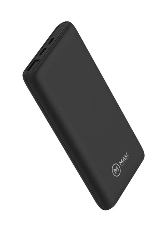 باور بنك للشحن السريع مزود بكابل 1200.0 mAh أسود-2