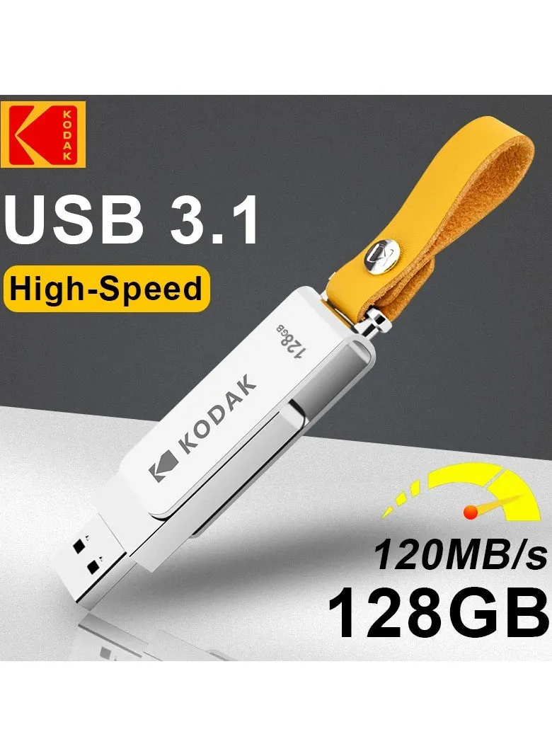 128 GB Flash Drive USB 3.1 Waterproof Mini Pen Drive With Sling-1