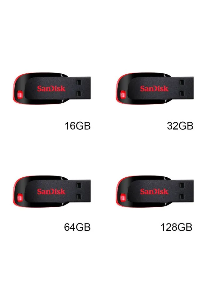 فلاش درايف كروزر بليد CZ50 مشفر بتصميم صغير ومنفذ USB 2.0 سعة 128 جيجابايت C6004-128-L أسود-2