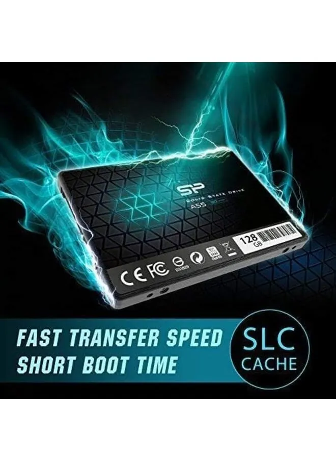 128Gb Ssd 3D Nand A55 Slc Cache Performance Boost Sata Iii 2.5 Inch 7Mm 0.28 Inch Internal Solid State Drive Su128Gbss3A55S25Ac-2