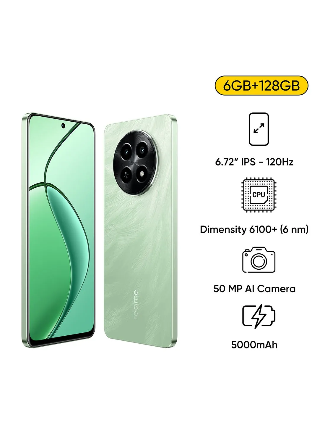 12x Feather Green، ثنائي الشريحة، 6 جيجا بايت رام، 128 جيجا بايت، 5G - إصدار الشرق الأوسط-1