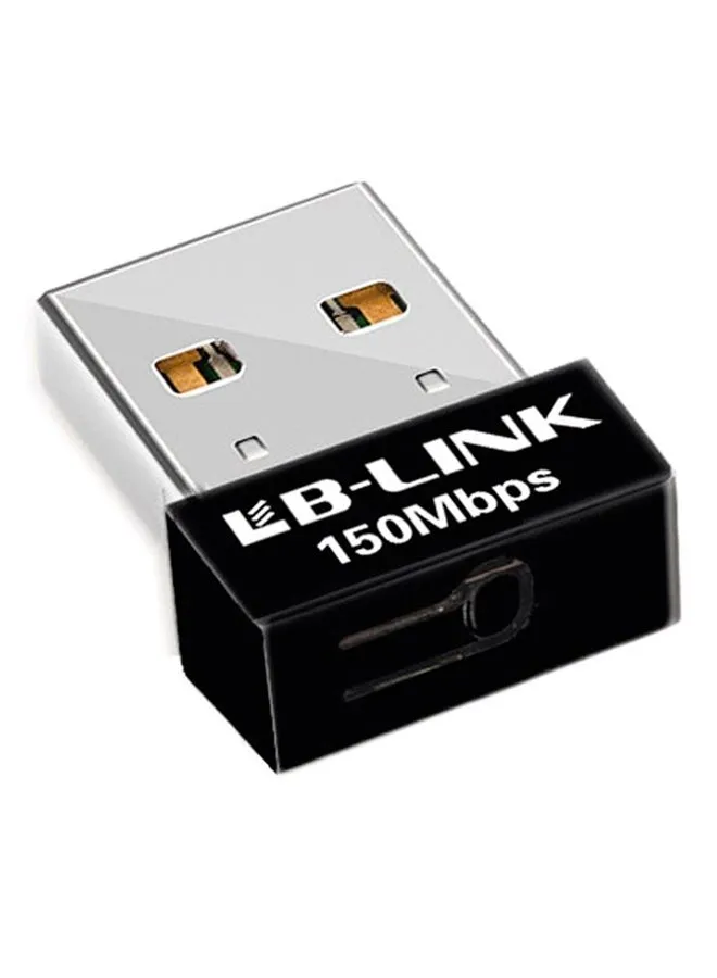 محول لاسلكي صغير الحجم مزود بمنفذ USB بمعدل نقل بيانات 150 ميجابت في الثانية أسود-1