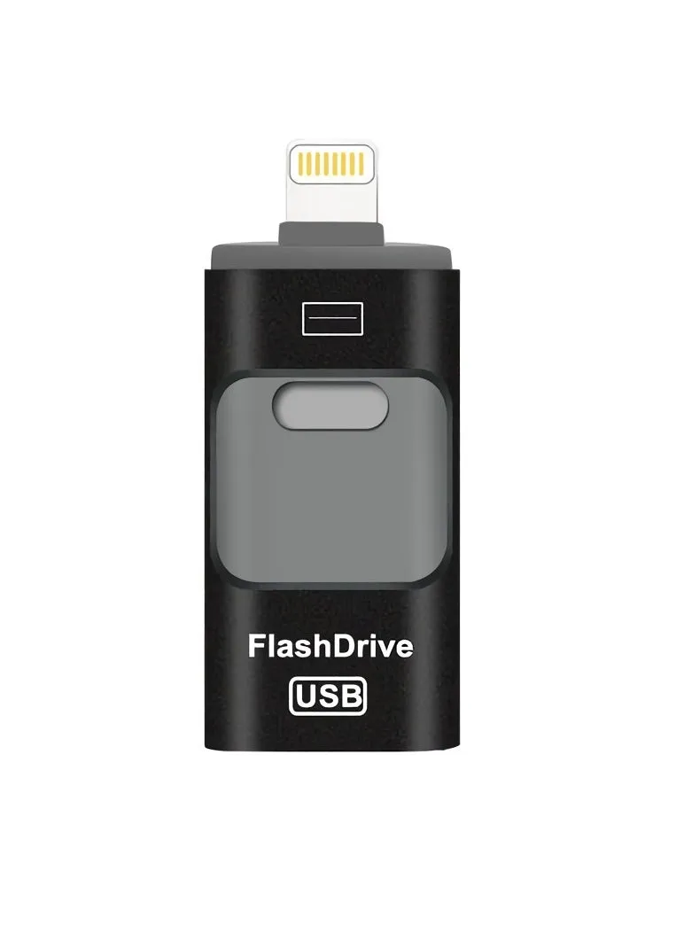 16GB USB Flash Drive, Shock Proof Durable External USB Flash Drive, Safe And Stable USB Memory Stick, Convenient And Fast I-flash Drive for iphone, (16GB Black Color)-1