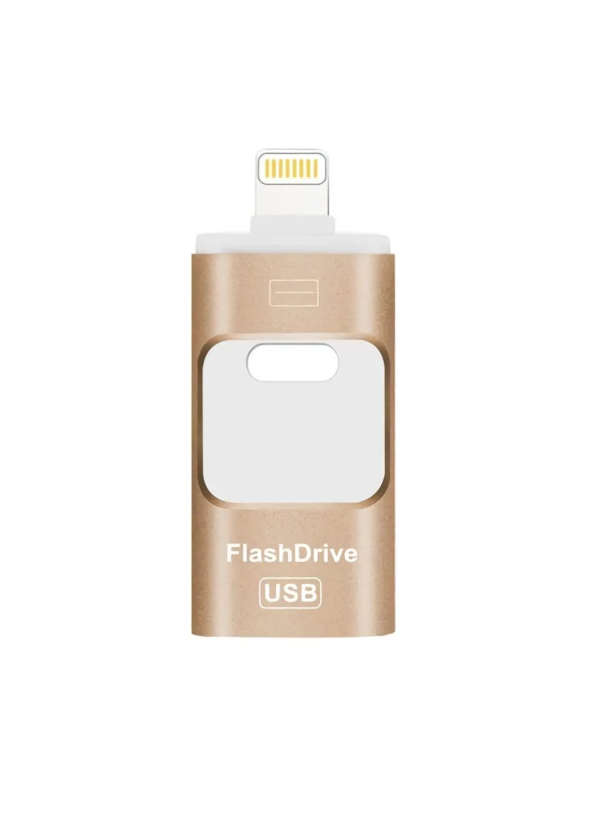 16GB USB Flash Drive, Shock Proof Durable External USB Flash Drive, Safe And Stable USB Memory Stick, Convenient And Fast I-flash Drive for iphone, (16GB Gold Color)-1