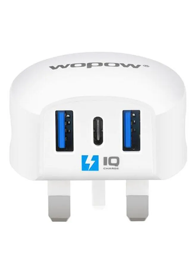 شاحن حائط بقوة 17 وات بمنفذين USB Power Boost IQ-1