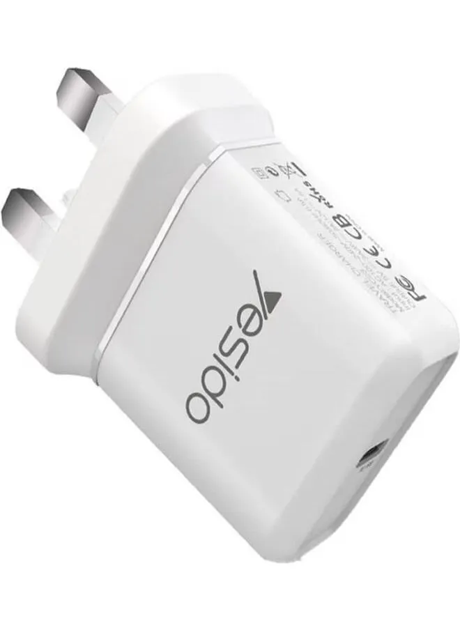 18W Type-C Quick Charger White-1