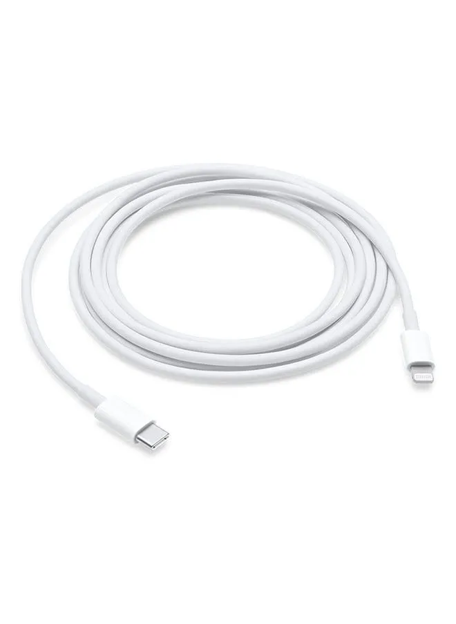 1m Lightning to USB-C Cable Fast Charging and Ultra Data Transfer Pure White Color-1