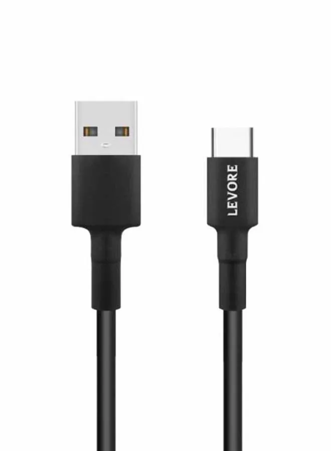 كابل من PVC A إلى USB C بطول 1 متر لون أسود.-1