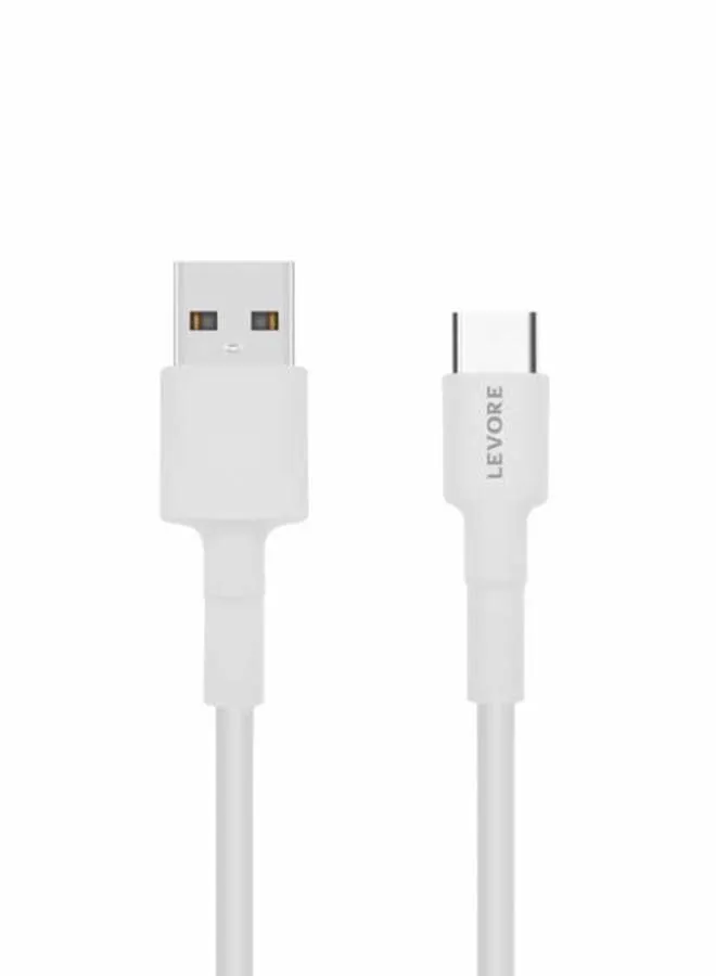 كابل من PVC A إلى USB C بطول 1 متر أبيض-1