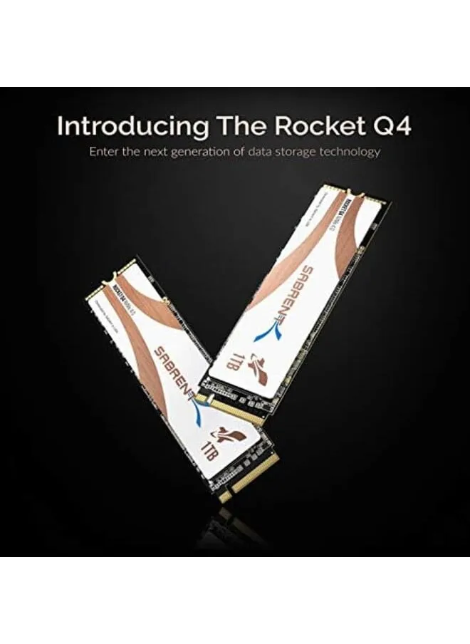 1 تيرابايت Rocket Q4 Nvme Pcie 4.0 M.2 2280 داخلي Ssd أقصى أداء محرك الحالة الصلبة RW 4700 1800 Mb S Sb Rktq4 1 تيرا بايت-2