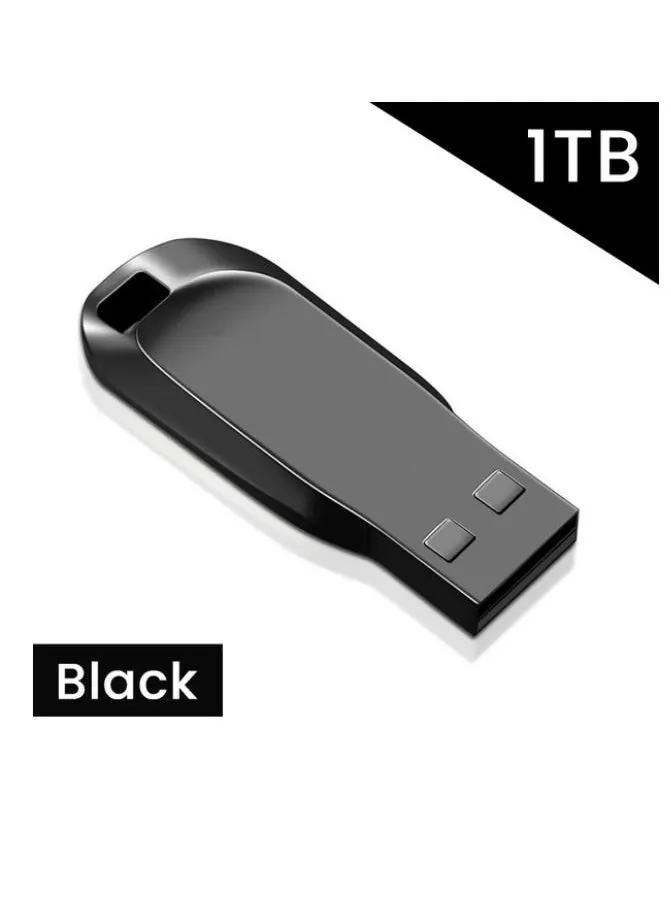 1 تيرا بايت USB 3.0 عالية السرعة فلاش محرك قلم معدني مقاوم للماء أسود-1