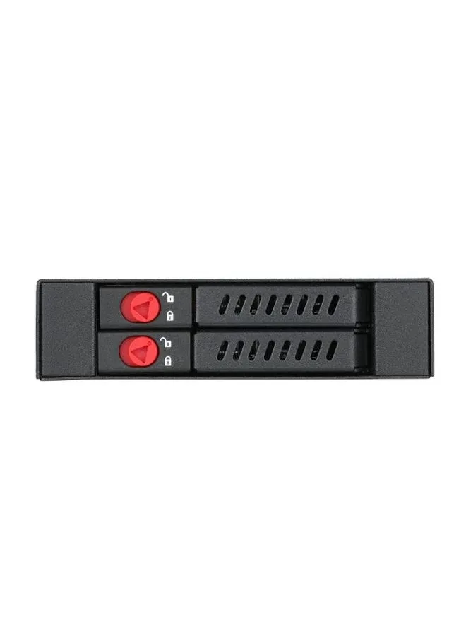 2 Bays Mobile Rack With Key Lock LED Indicator Support Black-2