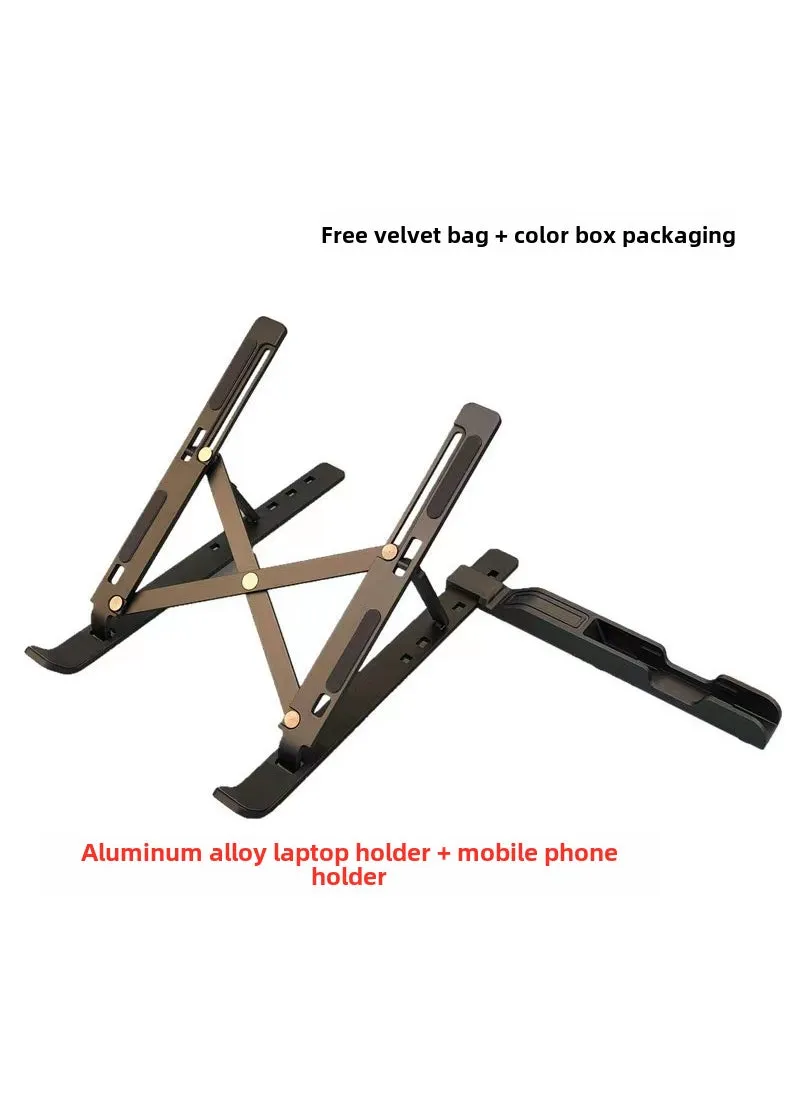 2-in-1 Aluminum Laptop  Phone Stand Portable Graphite Ash Two in One-1