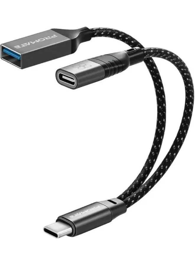 كابل Otg 2 في 1 مع اتصال USB-A و USB-C-1