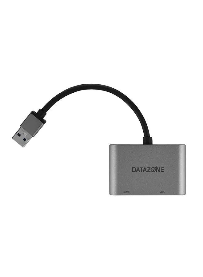 2 في 1 USB-A إلى HDMI وVGA محول HUB-2