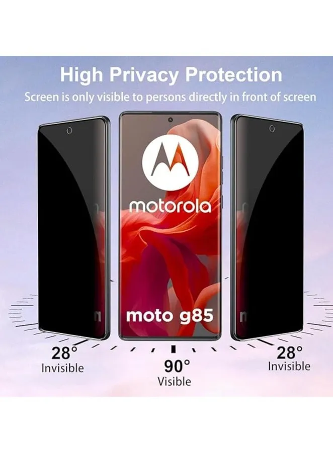 [عبوة من 2] واقي شاشة للحماية من التجسس متوافق مع Motorola Moto G85 5G مع [عبوة من 2] واقي لعدسة الكاميرا الخلفية، زجاج مقوى، مقاوم للخدوش، خالٍ من الفقاعات الهوائية-2