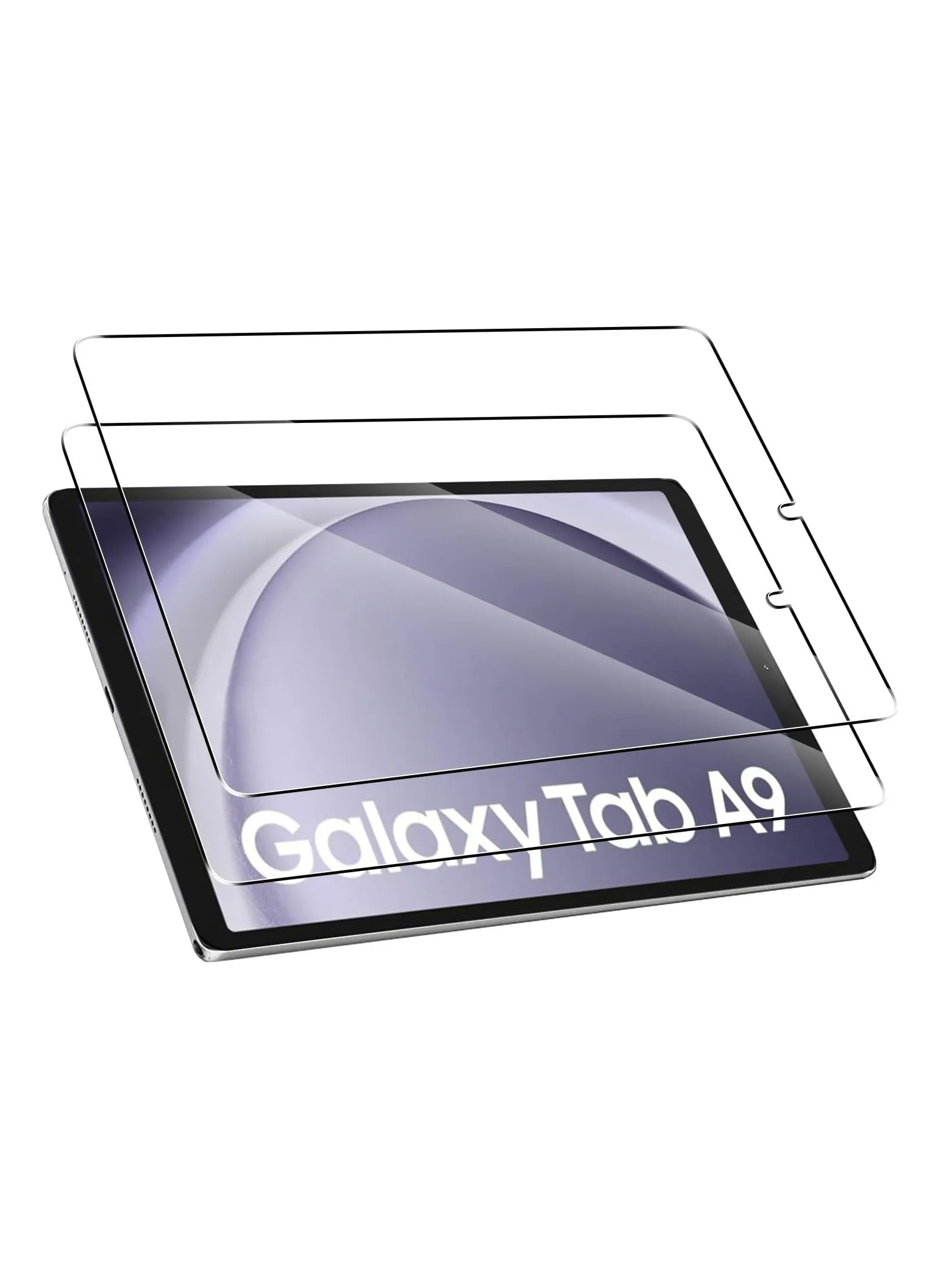 [عبوتان] واقي شاشة لجهاز Samsung Galaxy Tab A9 مقاس 8.7 بوصة، طبقة حماية للشاشة مصنوعة من الزجاج المقوى بقوة 9H، جراب شفاف للغاية مضاد للخدش بحافة 2.5D-1