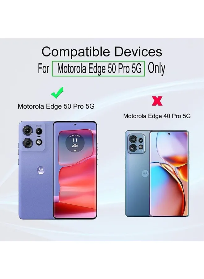 قطعتان من واقي الشاشة لهاتف Motorola Edge 50 Pro 5G مصنوعان من الزجاج المقوى، تغطية كاملة عالية الدقة 9H صلابة مضادة للخدش وخالٍ من الفقاعات-2