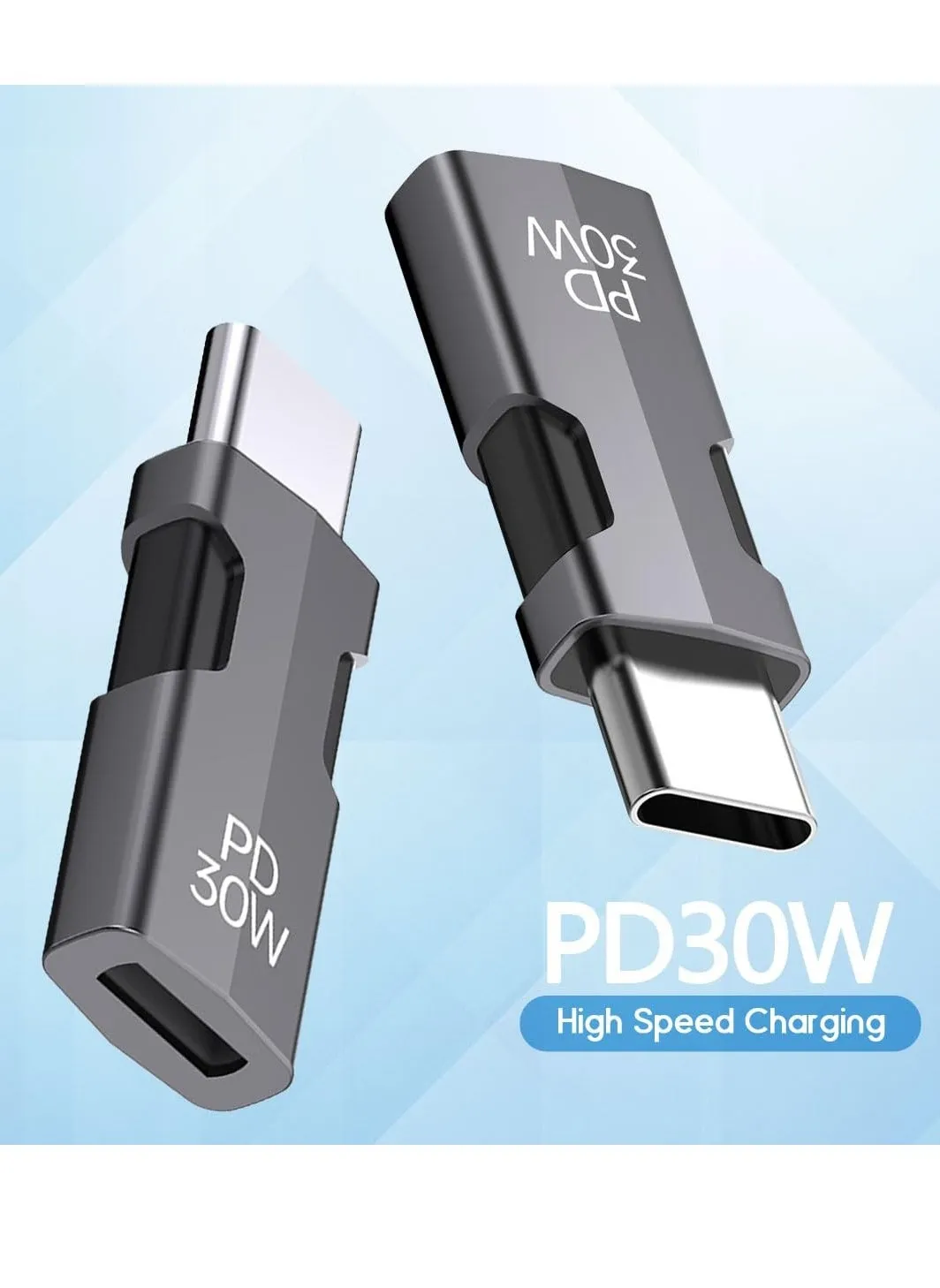 قطعتان من محول USB C إلى Lightning مع دعم PD 30 وات للشحن السريع لأجهزة الكمبيوتر المحمولة بقوة 65 وات محول USB C أنثى إلى Lightning ذكر محول USB Type C مناسب لجهاز iPhone 15 Pro iPad Series-2