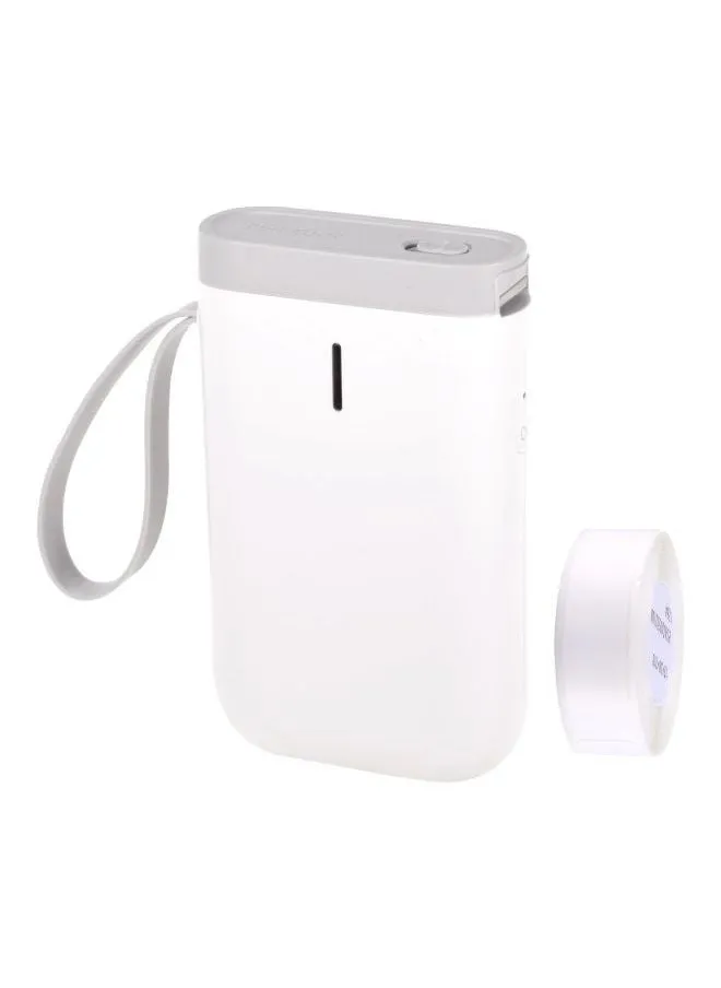 2-Piece Thermal Label Printer With Sheet Roll Set White-1