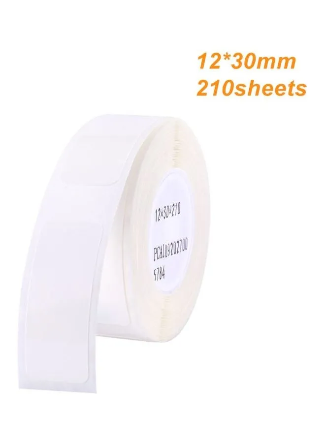 2-Piece Thermal Label Printer With Sheet Roll Set White-2