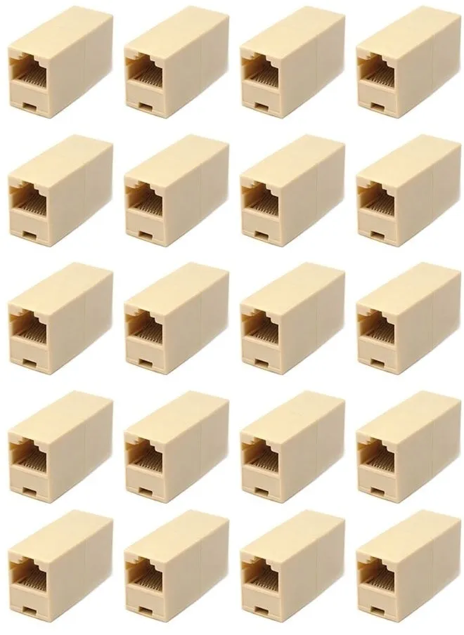 وصلة إيثرنت RJ45 من أنثى إلى أنثى مكونة من 20 قطعة وموصل لكابلات الإنترنت-1