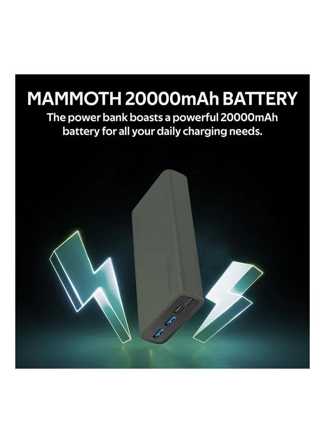 باور بنك ذكي وصغير الحجم للشحن مزود بمنفذ USB مزدوج 20000.0 mAh أخضر-2