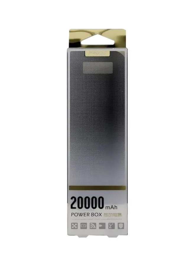 باور بانك بمنفذ USB مزدوج 20000.0 mAh أسود-1