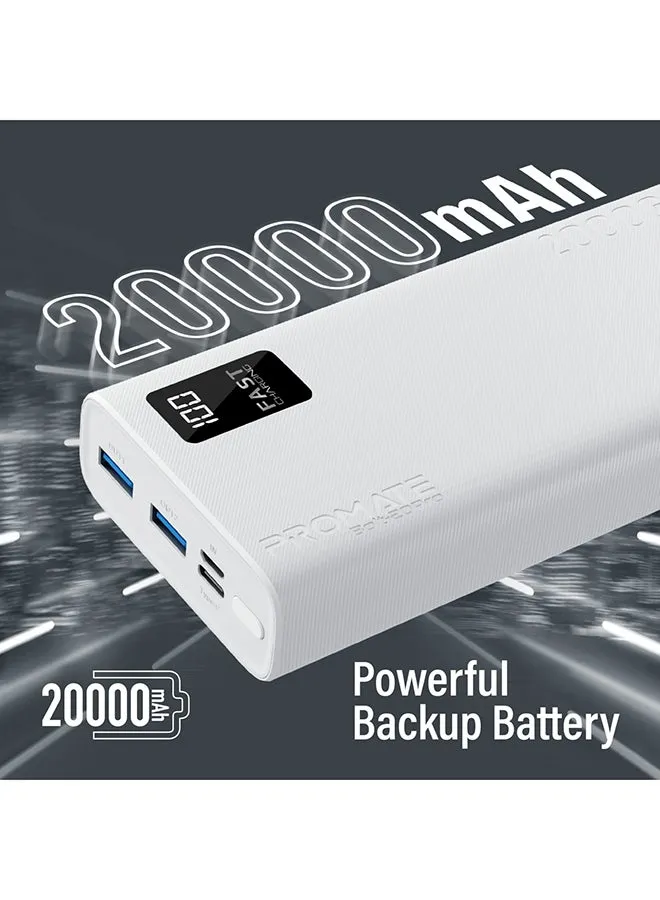 بنك الطاقة بولت 20000 مللي أمبير للشحن الذكي المدمج مع مخرج USB-A وUSB-C مزدوج بقدرة 10 وات-2