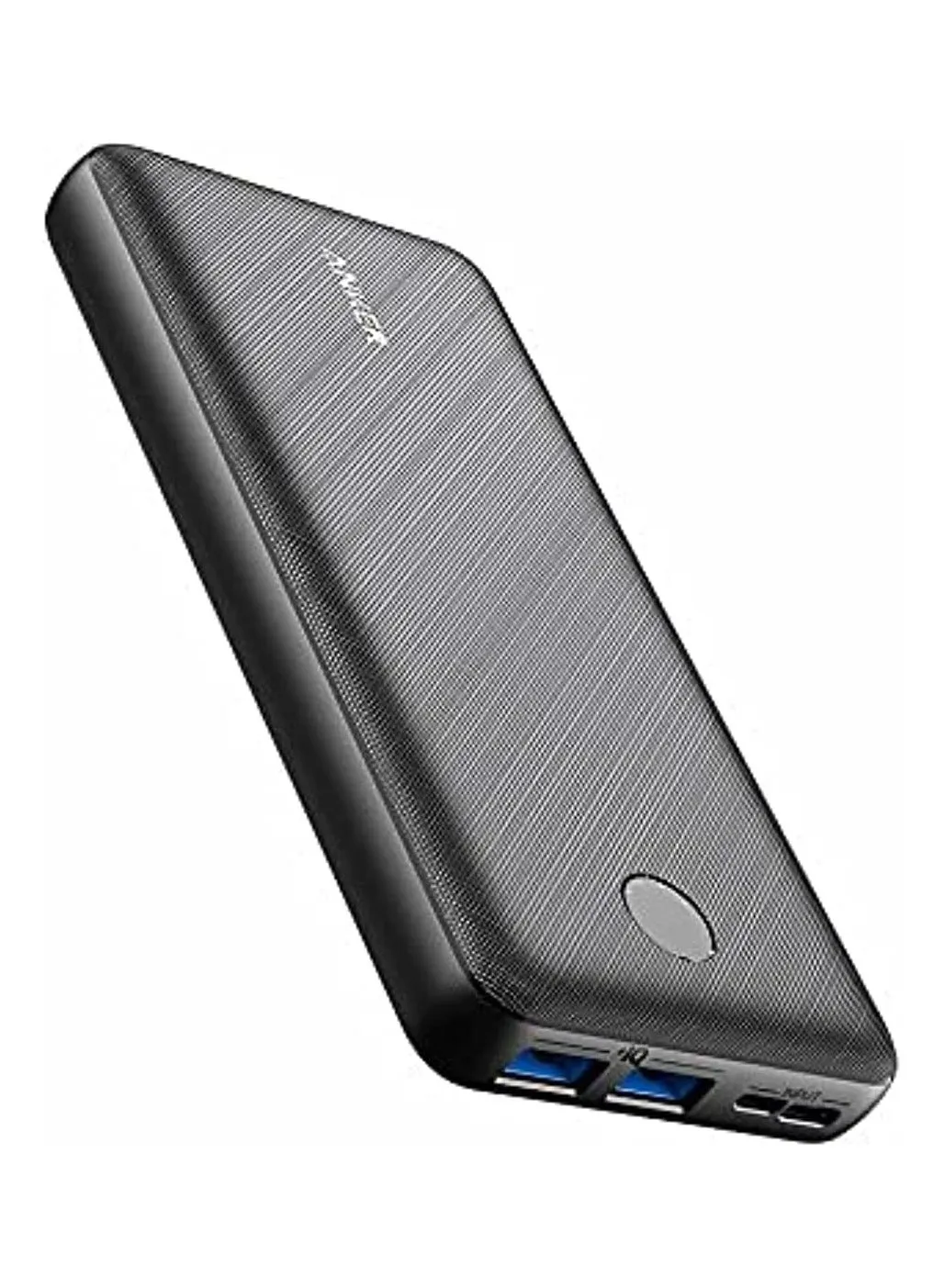 بنك طاقة بقدرة 20000 مللي أمبير في الساعة، وشاحن محمول 325 (PowerCore Essential 20K) مع تقنية PowerIQ عالية السرعة ومنفذ USB-C (الإدخال فقط) لأجهزة iPhone وSamsung Galaxy والمزيد باللون الأسود 20000 mAh-1