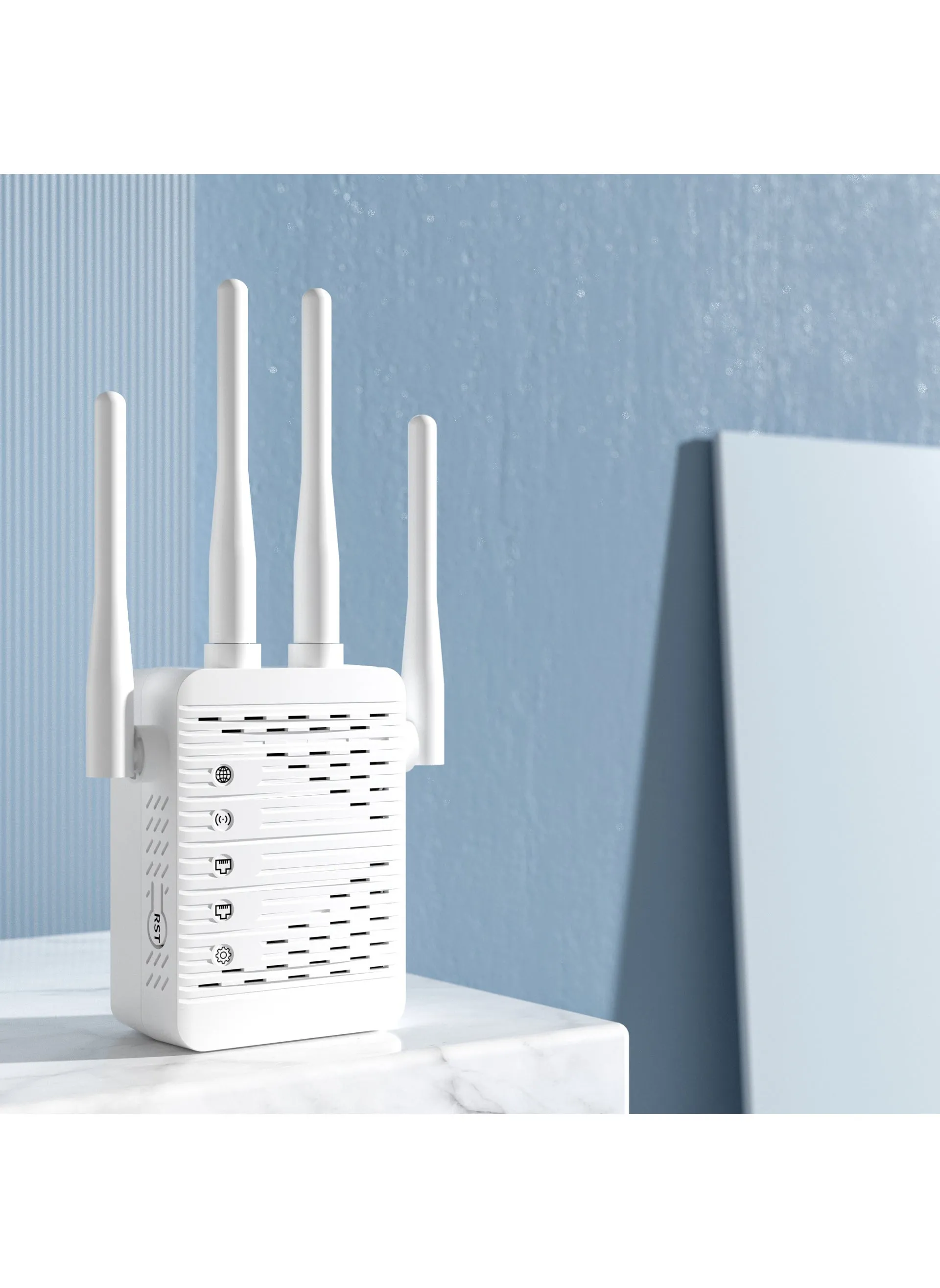 2023 new wall-through wireless repeater 300Mbps dual-frequency routing intelligent wireless wifi signal amplifierEuropean standard White European standard White-1