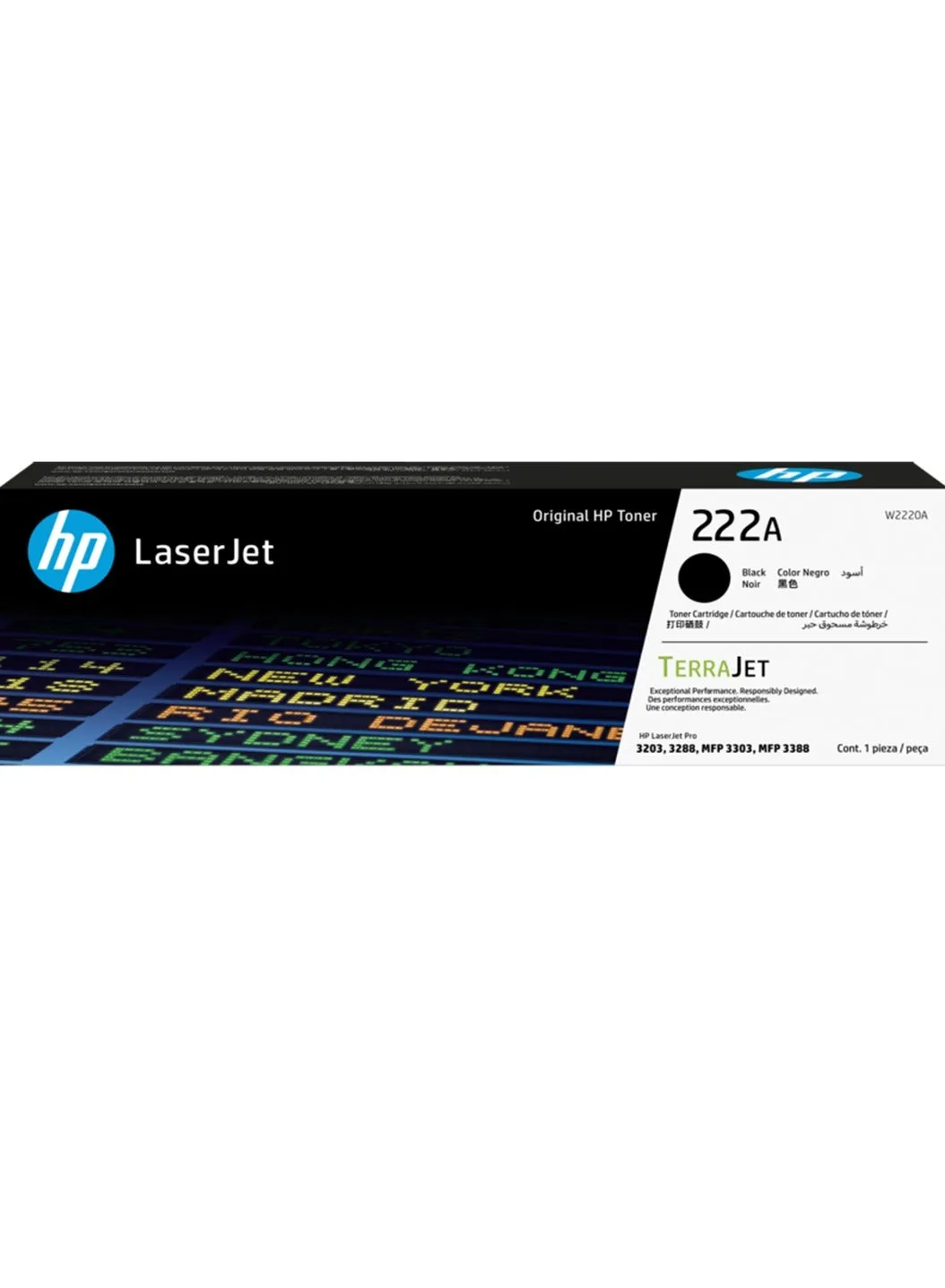 خرطوشة حبر LaserJet الأصلية باللون الأسود 222A لطابعات HP LaserJet Pro 3203 وMFP 3303 من سلسلة الطابعات-1