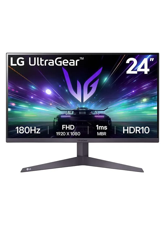 شاشة ألعاب 24 UltraGear™ FHD بمعدل 180 هرتز، و1 مللي ثانية MBR، وHDR 10، وAMD FreeSync™، ومزامنة الحركة الديناميكية، ونسبة العرض إلى الارتفاع 16:9-1