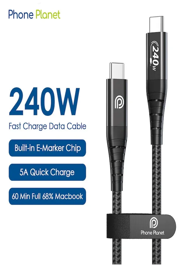 240 واط USB 4.0 كابل 40 جيجابت في الثانية 8K @ 60 هرتز PD نوع C الحبل USB C إلى USB C ذكر إلى وصلة كابل الذكور للكمبيوتر نوع-C لوحة كمبيوتر محمول المحور-1