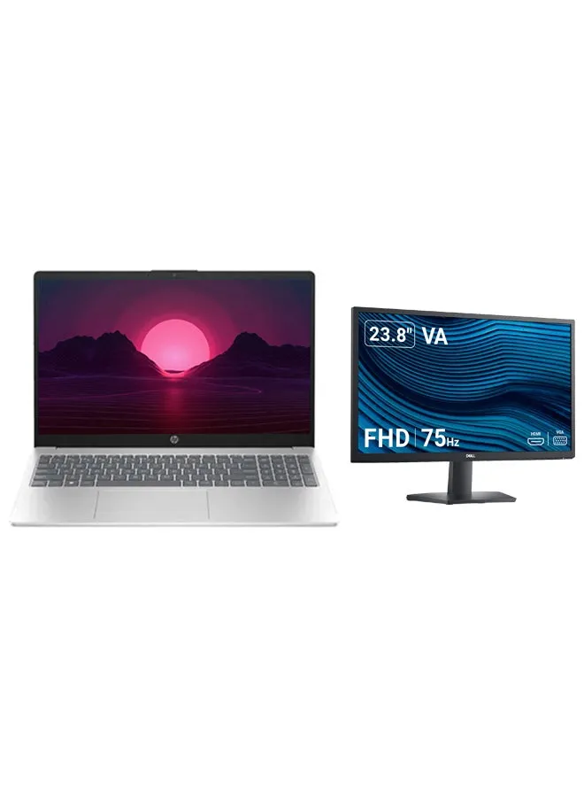 كمبيوتر محمول 250 G10 بشاشة 15.6 بوصة عالية الدقة، ومعالج Core i3-1315U/ذاكرة وصول عشوائي 16 جيجابايت/محرك أقراص SSD سعة 512 جيجابايت/نظام التشغيل Windows 10/بطاقة رسومات Intel Iris Xe + شاشة LED عالية الدقة مقاس 24 بوصة-1