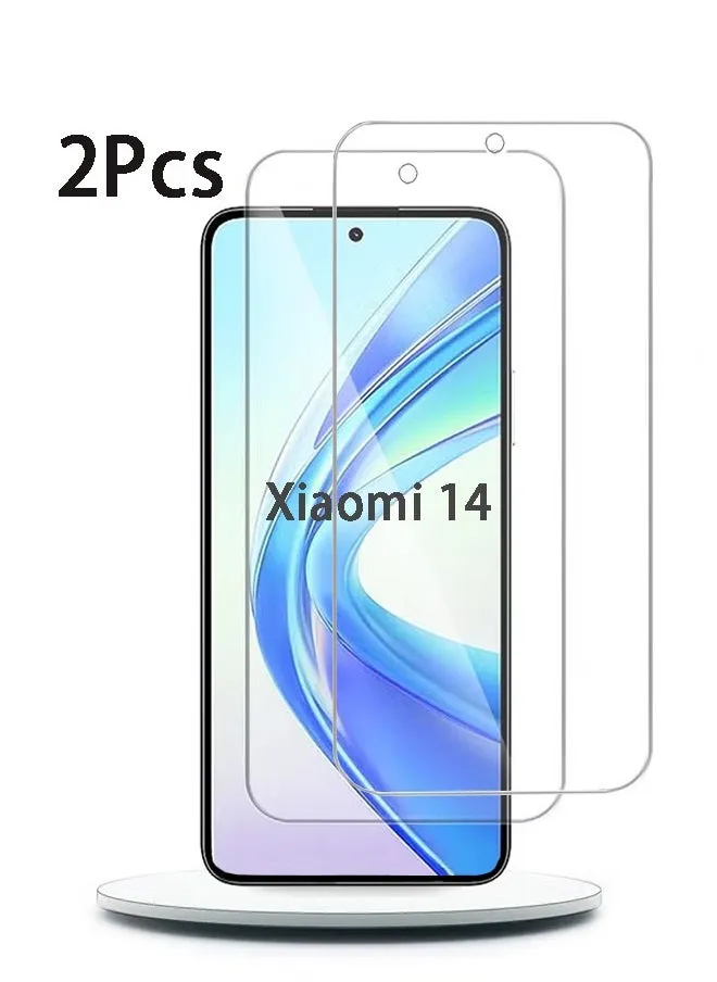 2PCS Tempered Glass for Xiaomi 14 Screen Protector [Bubble Free][Anti-Scratch][9H Hardness][Fingerprint Free][HD Clear Film] Xiaomi 14 Screen Protector-1