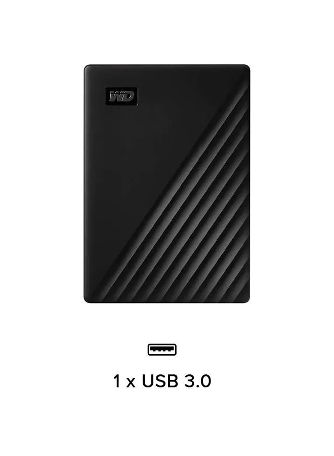 محرك الأقراص الصلبة الخارجي المحمول My Passport سعة 2 تيرابايت USB 3.0 - WDBYVG0020BBK سعة 2 تيرابايت 2 TB-2