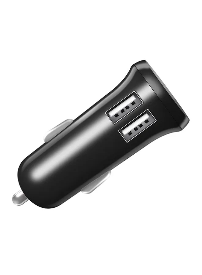 شاحن سيارة 3.1 أمبير بمنفذي USB أسود-1